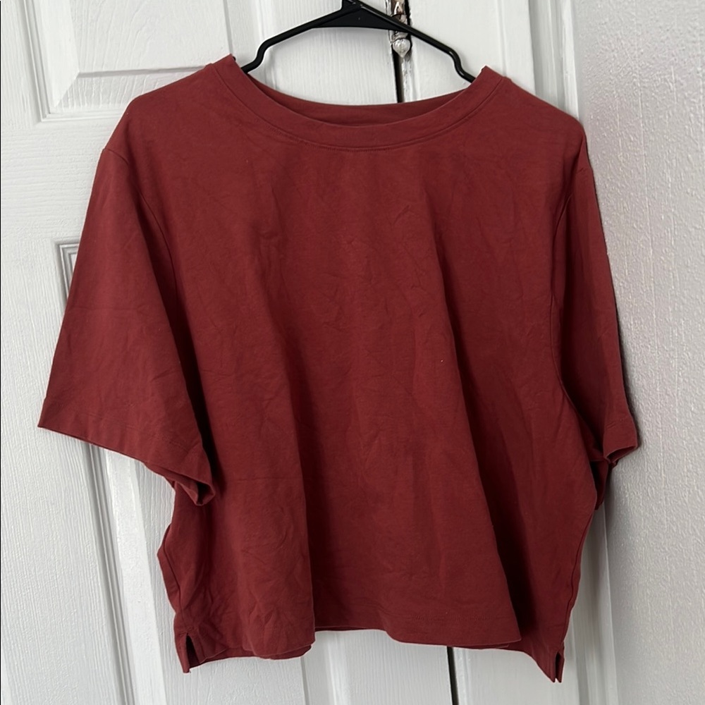 A New Day Women's Red Casual Boxy Top size XXL